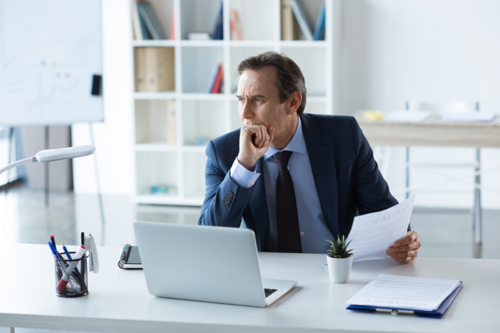 concerned businessman